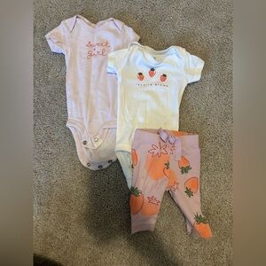 Carter's Pink Baby Onesies & leggings